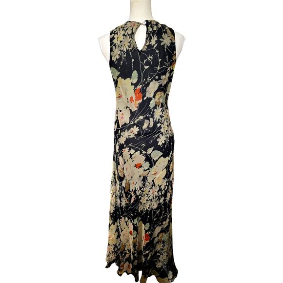 DKNY 100% Silk Floral Maxi Dress - Picture 4 of 5